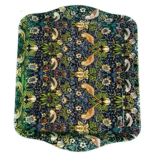 Fémtálca 21x2x14cm, William Morris:Strawberry Thief