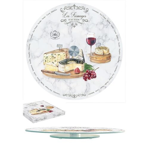 Forgó üvegtál 32cm, Les Fromages