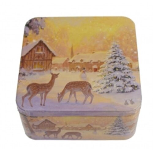 Konyhai fémdoboz 150x150x75mm, Winter Nostalgia