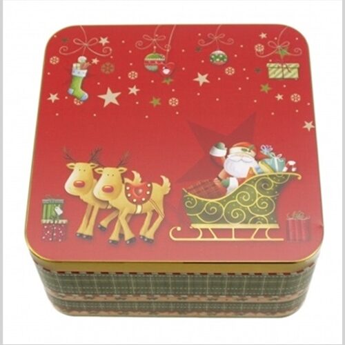 Konyhai fémdoboz 187x187x80mm, Christmas Magic