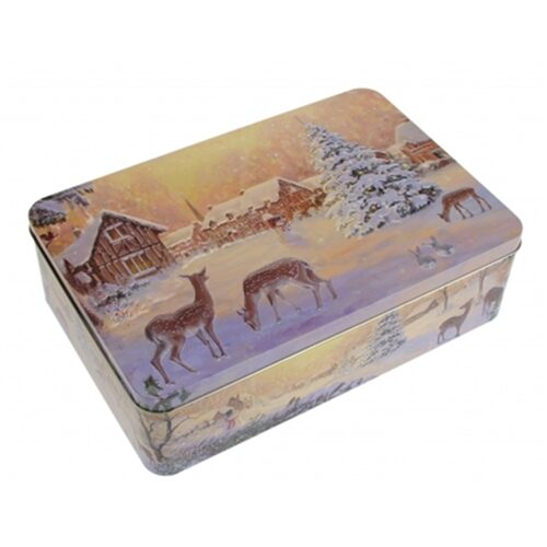 Konyhai fémdoboz dombornyomott 355x235x100mm, Winter Nostalgia