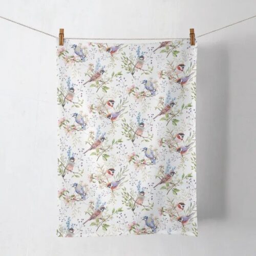 Konyharuha 50x70cm, 100% pamut Busy birds