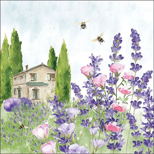 Lavender meadow papírszalvéta 33x33cm, 20db-os