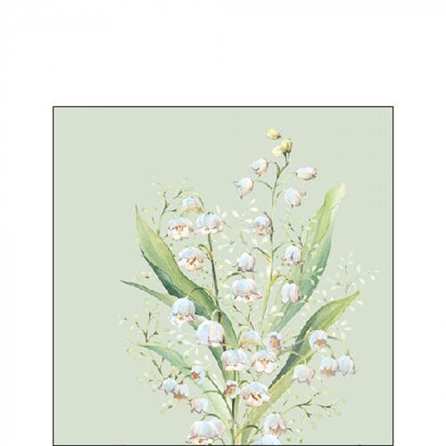 Lily of the valley green papírszalvéta 25x25cm,20db-os