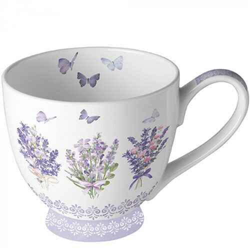 Lovely lavender white porcelánbögre 0,45L