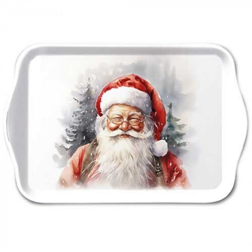 Műanyag kistálca Happy Santa, 13x21cm