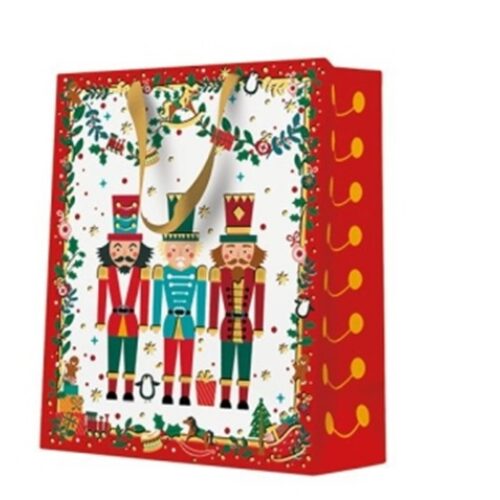 Nutcracker With Garlands papír ajándéktáska medium 20x25x10cm