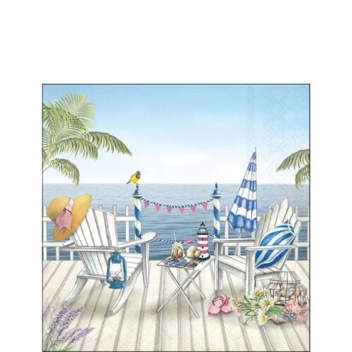 Papírszalvéta 25x25cm, 20db-os, Sea View