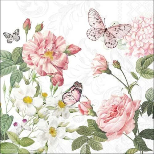 Papírszalvéta 33x33cm, 20db-os Amelia white