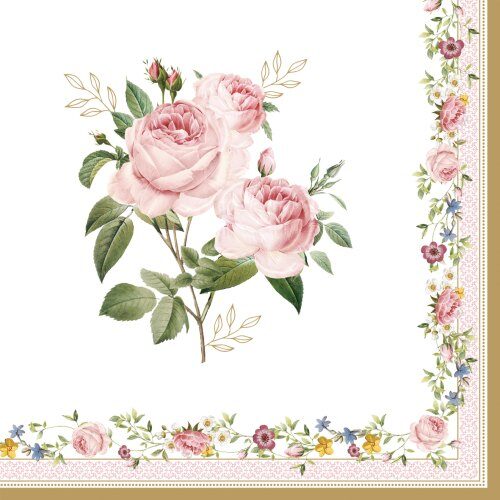 Papírszalvéta 33x33cm, 20db-os, Chant des Roses