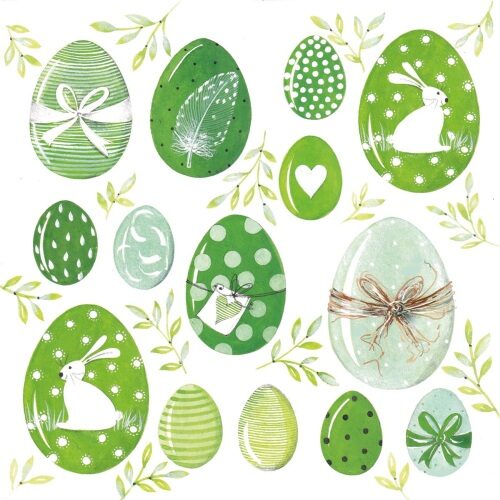 Papírszalvéta 33x33cm, 20db-os, Easter Green