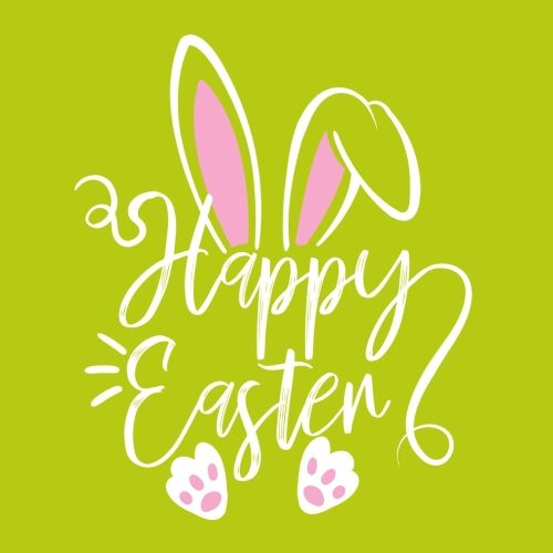 Papírszalvéta 33x33cm, 20db-os, Happy Easter Green