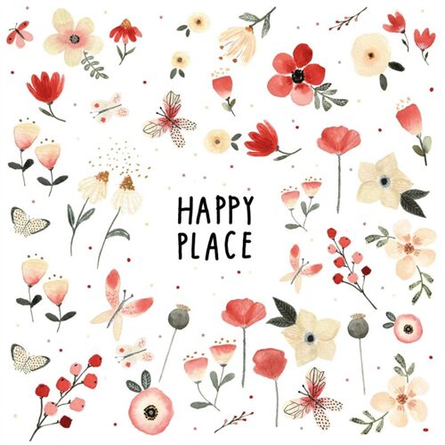 Papírszalvéta 33x33cm, 20db-os, Happy Place