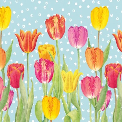 Papírszalvéta 33x33cm, 20db-os, Happy Tulips