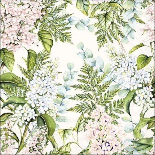 Papírszalvéta 33x33cm, 20db-os Soft lilacs cream