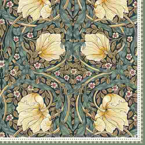 Papírszalvéta 33x33cm, William Morris Black, 20db-os