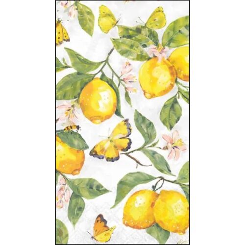 Papírszalvéta 33x40cm, 15db-os Fresh lemon white