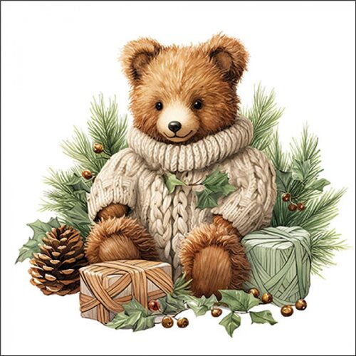 Papírszalvéta Cuddle bear, 33x33cm, 20db-os