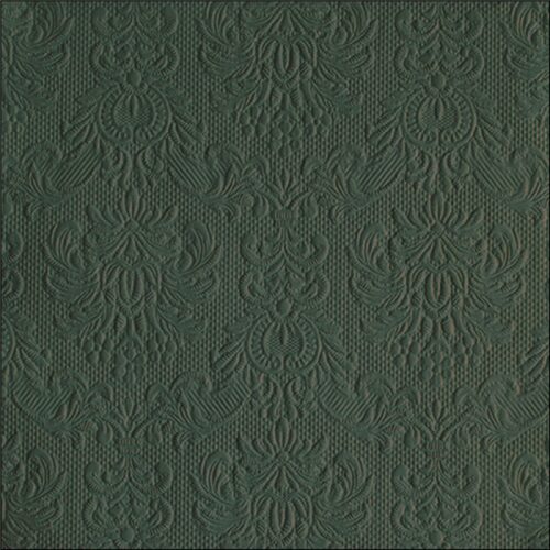 Papírszalvéta Elegance deep forest green dombornyomott, 40x40cm, 15db-os