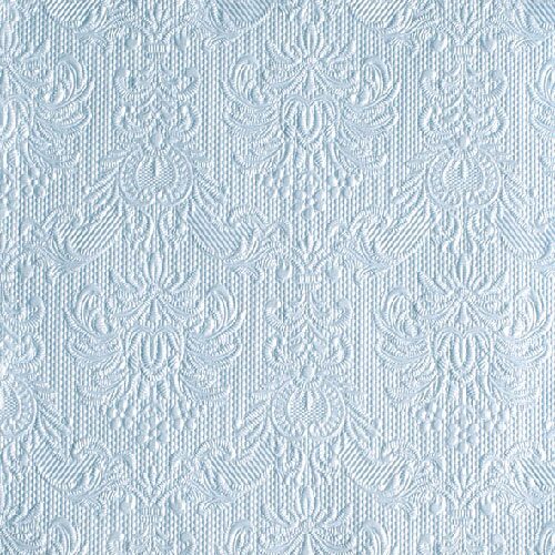 Papírszalvéta Elegance gyöngyház kék dombornyomott 33x33cm, 15db-os