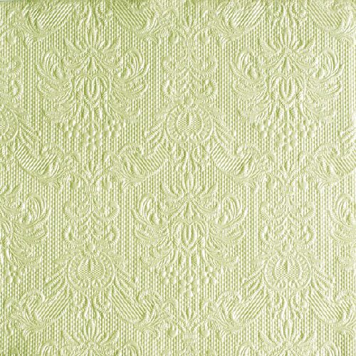 Papírszalvéta Elegance gyöngyház zöld dombornyomott 33x33cm, 15db-os