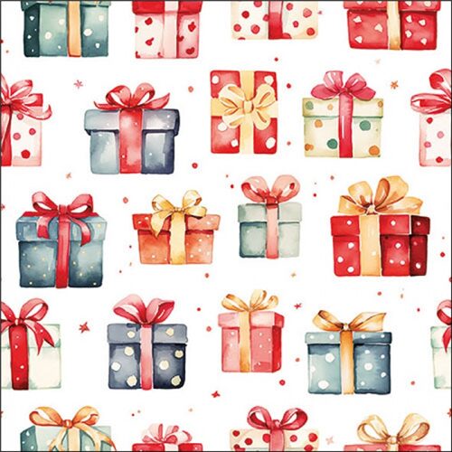 Papírszalvéta Gift boxes, 33x33cm, 20db-os