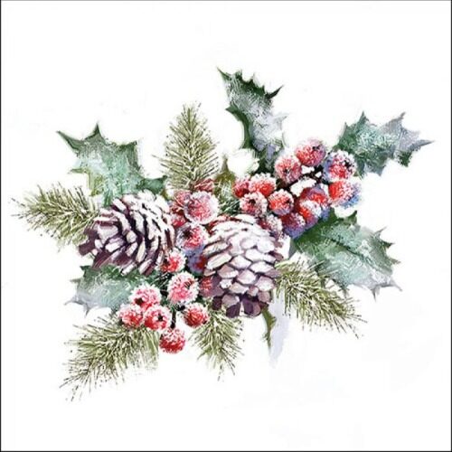 Papírszalvéta Magyal és bogyók 33x33cm, 20db-os
