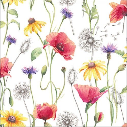 Papírszalvéta Pipacs rét 33x33cm, 20db-os