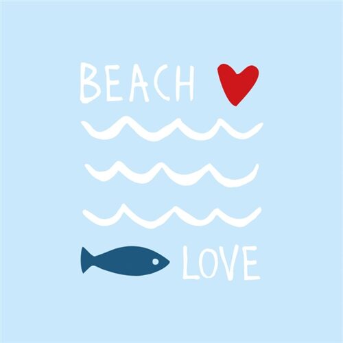 Papírszalvéta Seaside Beachlove 33x33cm, 20db-os