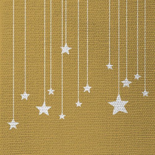 Papírszalvéta Stars on Canvas gold dombornyomott, 33x33cm, 15db-os