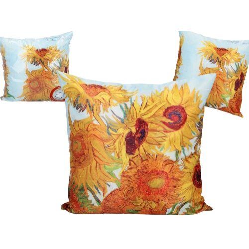 Párna 45x45cm,polyester, Van Gogh: Napraforgók