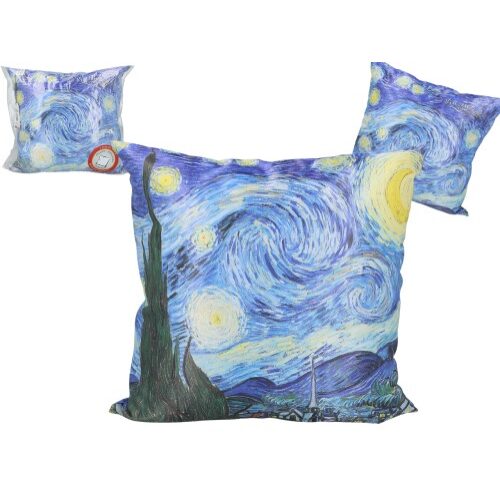 Párna 45x45cm,polyester,Van Gogh: Csillagos éj