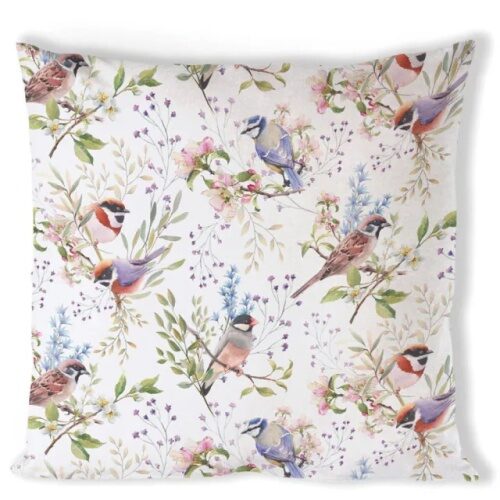 Párnahuzat 40x40cm, 100% pamut Busy birds