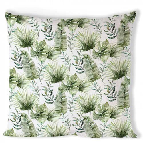 Párnahuzat Jungle leaves white 40x40cm, 100% pamut