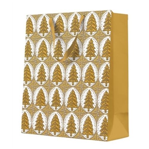 Pattern Christmas Trees papír ajándéktáska premium large 26,5x33,5x13cm