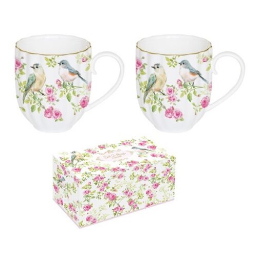 Porcelán bögreszett 2 db-os, 350ml, dobozban, Spring Time