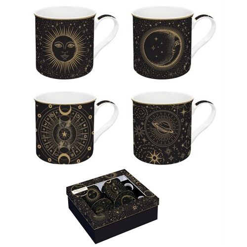 Porcelán bögreszett 4 db-os, 300ml, dobozban, Atmosphere, Celestial
