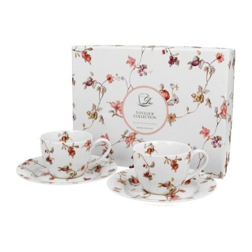 Porcelán eszpresszócsésze+alj ,90 ml,2 személyes,dobozban,Safa