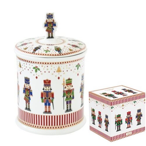 Porcelán keksztároló 14x20cm, dobozban, Nutcracker