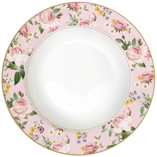 Porcelán mélytányér 21,5cm, Chant des Roses