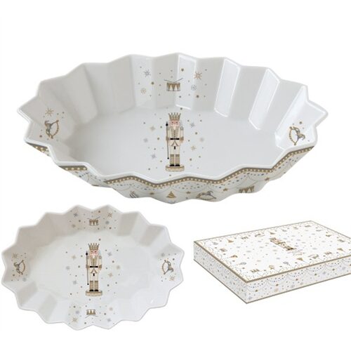 Porcelán ováltálca 27x17x4,5cm, dobozban, Royal Nutcracker