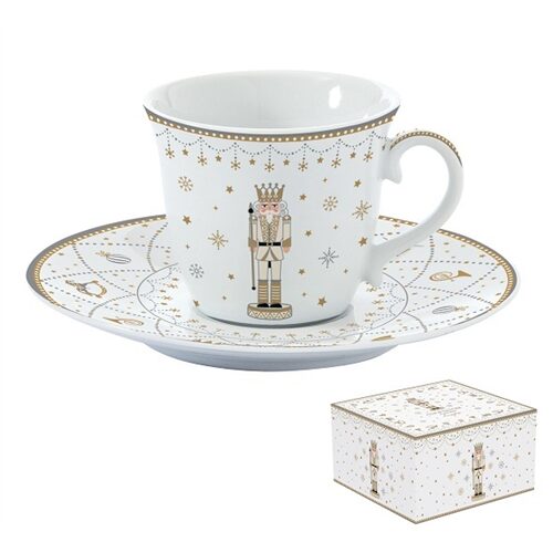 Porcelán teáscsésze+alj 200ml dobozban, Royal Nutcracker