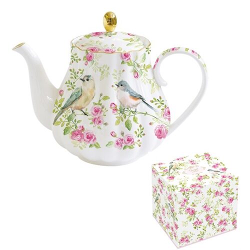 Porcelán teáskanna 800ml, dobozban, Spring Time