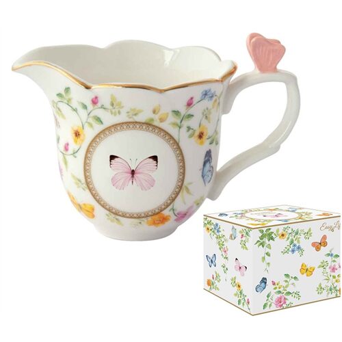 Porcelán tej/citromkiöntő 220ml, dobozban, Dancing Butterflies