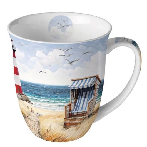 Porcelánbögre 0,4l, Beach Walk