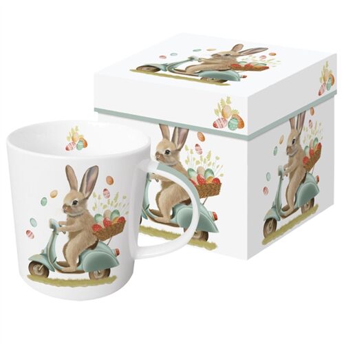 Porcelánbögre 0,4l dobozban, Bunny Dash