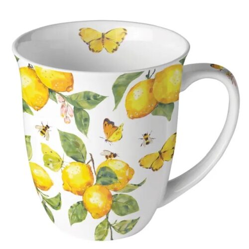 Porcelánbögre 0,4l Fresh lemons white