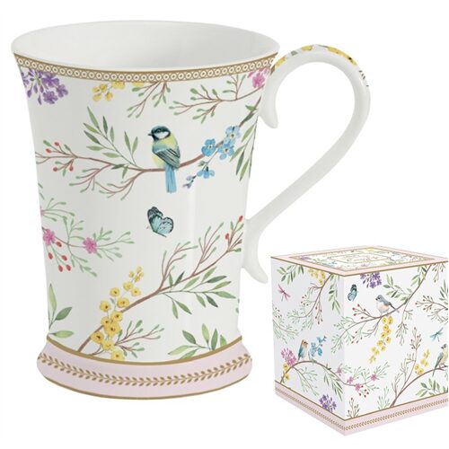 Porcelánbögre 300ml, dobozban, Birds Melody