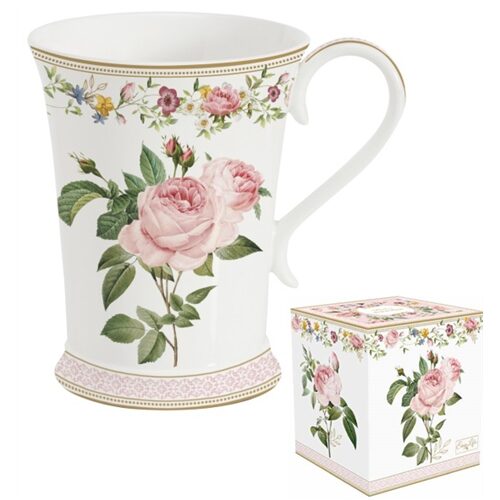 Porcelánbögre 300ml, dobozban, Chant des Roses