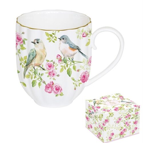 Porcelánbögre 300ml, dobozban, Spring Time